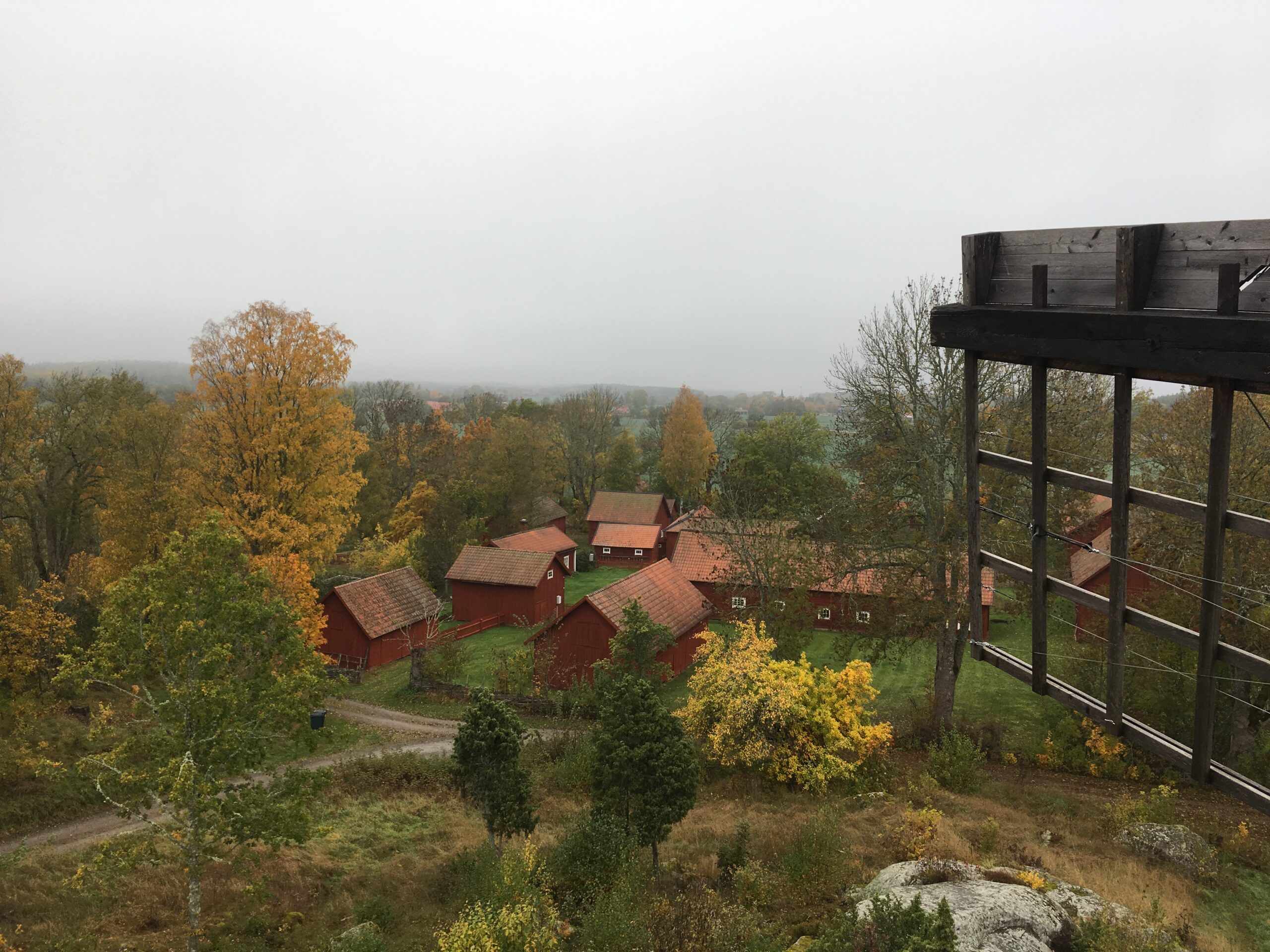 Utsikt över Ekeby från väderkvarnen 2019