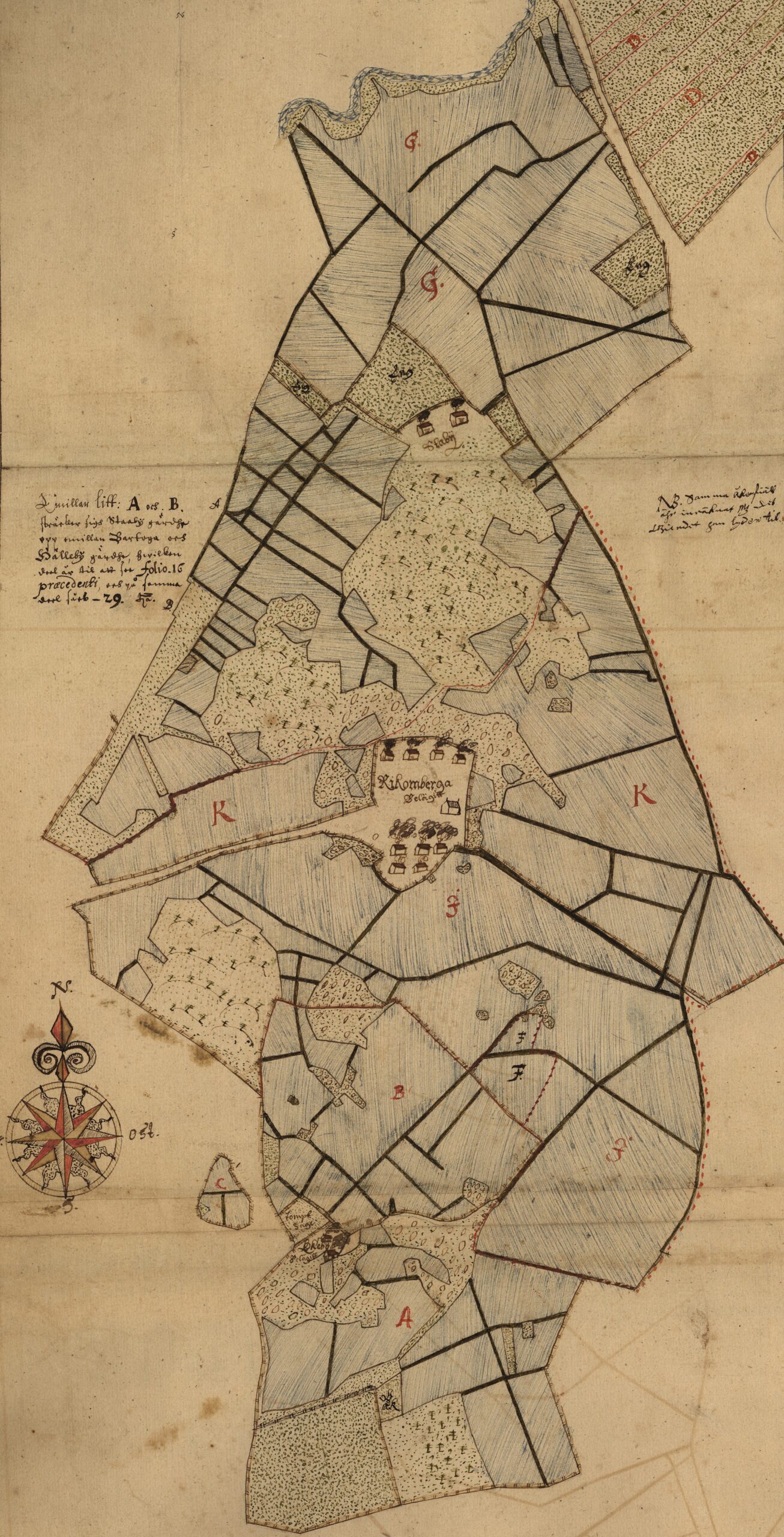 Rickomberga, kartering 1635