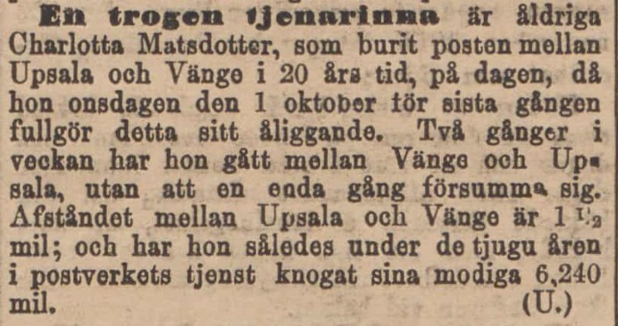 Tidningsklipp Dagens Nyheter 1873-09-29.